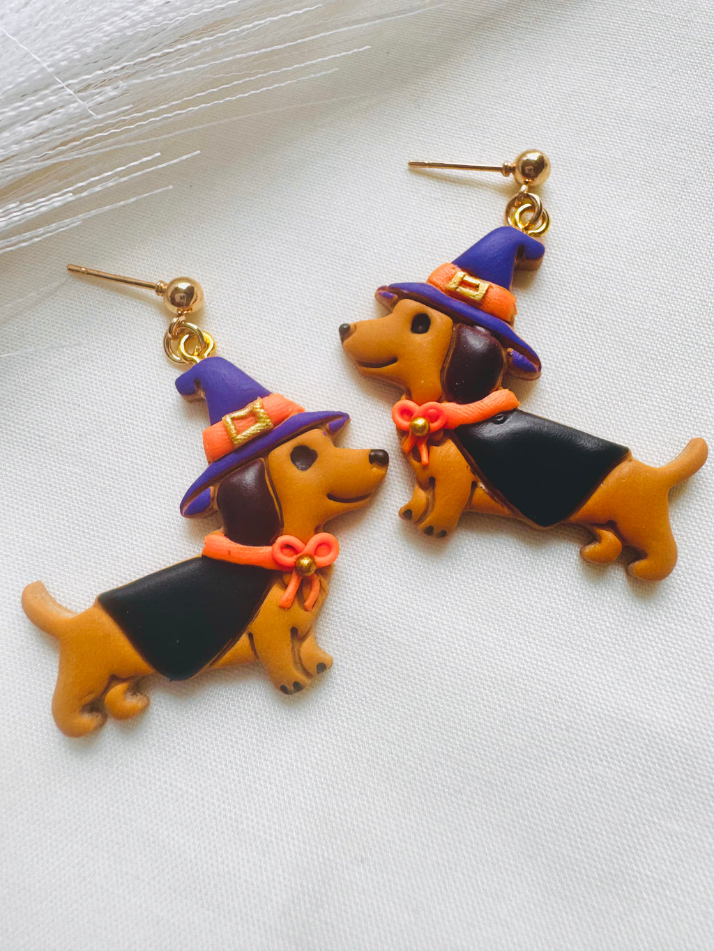 Halloween Dachshund Earrings