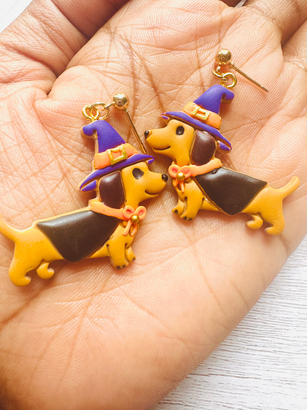 Halloween Dachshund Earrings
