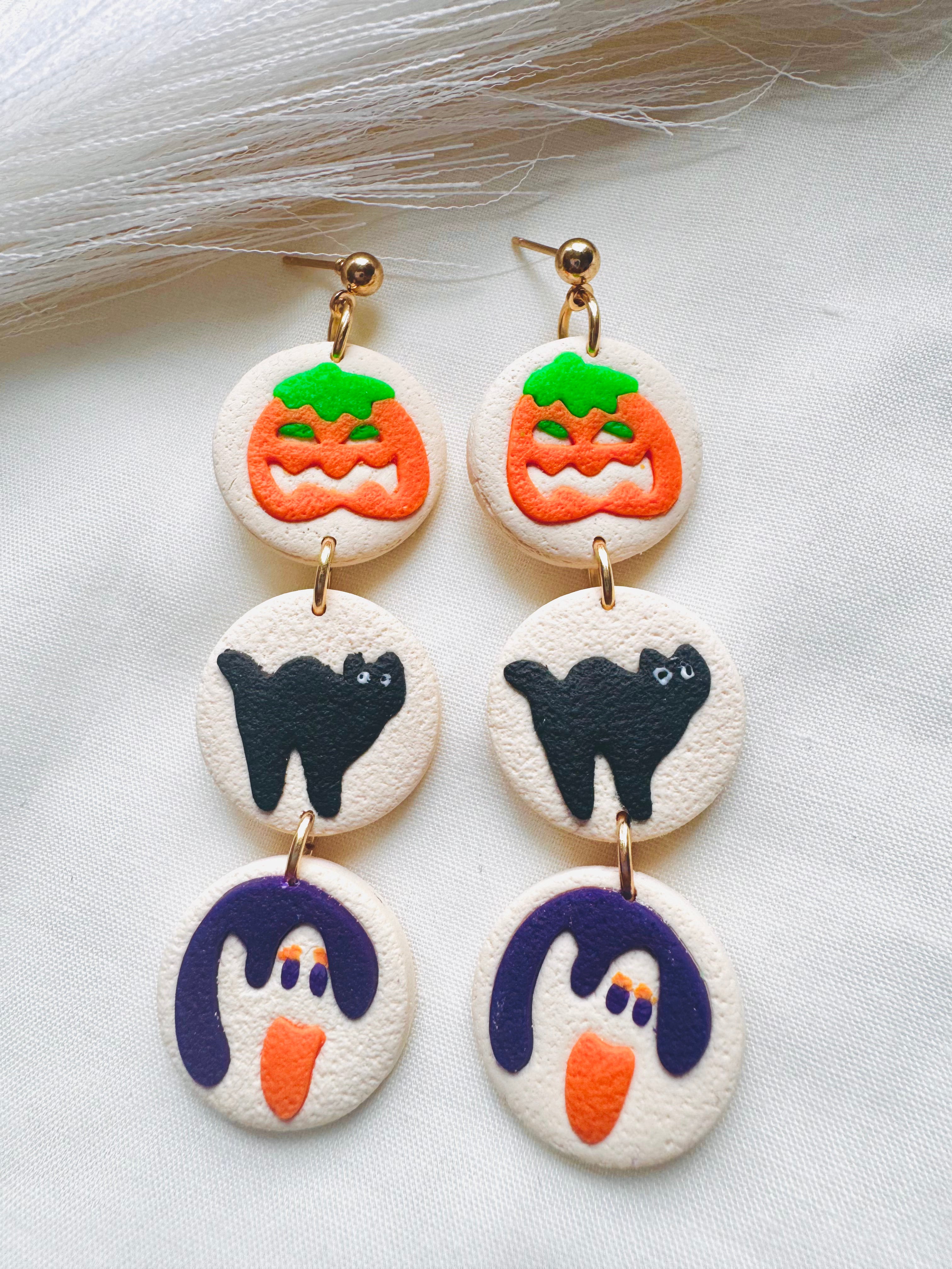 Halloween Cookie Trio Earrings