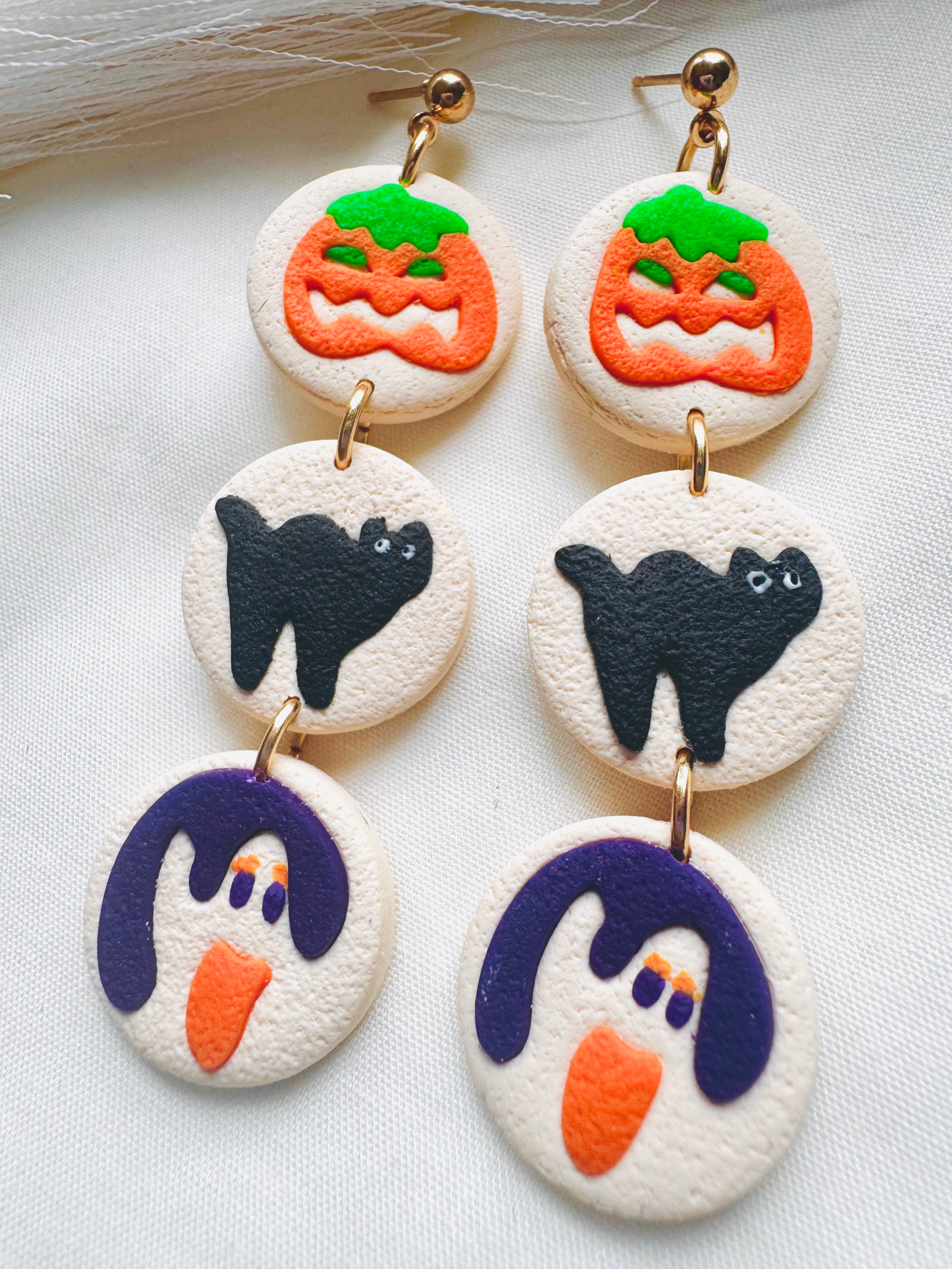 Halloween Cookie Trio Earrings
